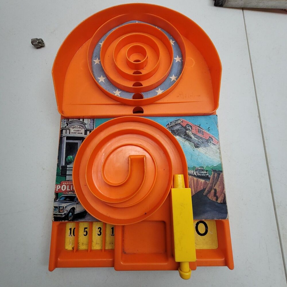 Vintage 1982 Illco The Dukes of Hazzard 'Super Action' Spiral Pinball Game